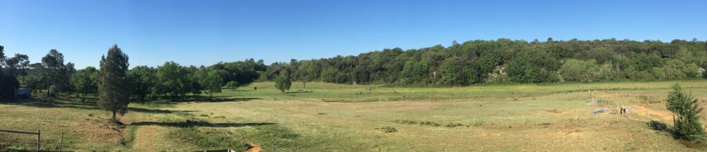 Vue panoramique des prés du Val Audace